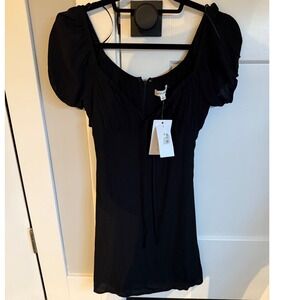 Cotton Candy LA Puff Sleeve black‎ Mini Dress size small